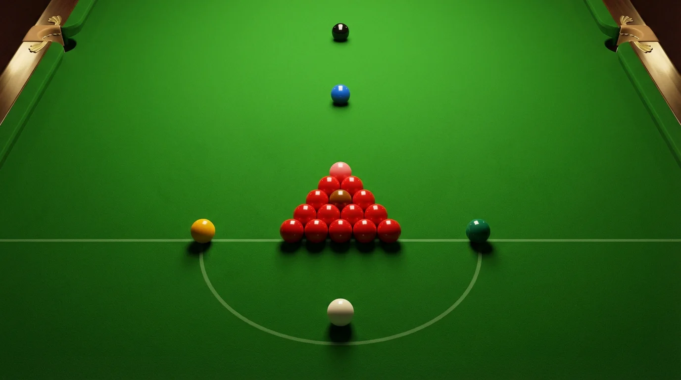 Bile snookerowe na zielonym suknie — układ gry wpływający na zakłady